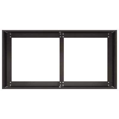 Kukkalaatikko musta 80x40x40 cm kylmävalssattu teräs