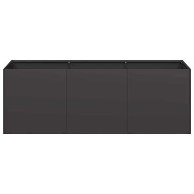 Kukkalaatikko musta 120x40x40 cm kylmävalssattu teräs