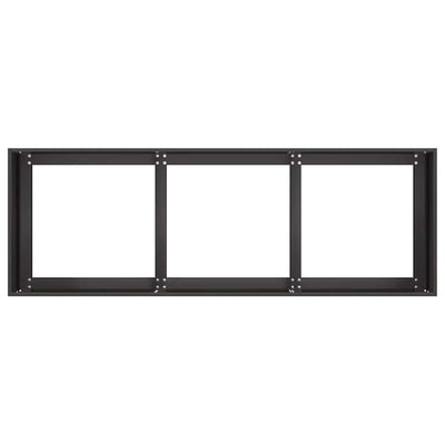 Kukkalaatikko musta 120x40x40 cm kylmävalssattu teräs