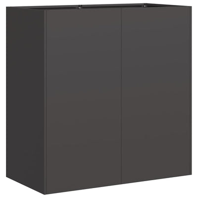 Kukkalaatikko musta 80x40x80 cm kylmävalssattu teräs
