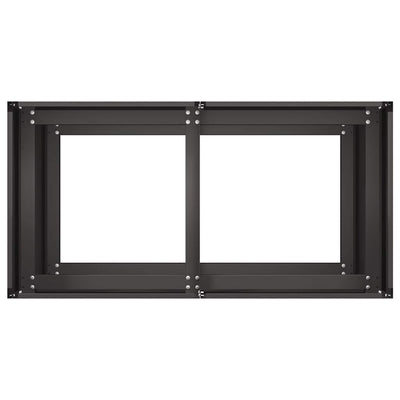 Kukkalaatikko musta 80x40x80 cm kylmävalssattu teräs