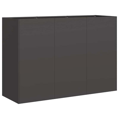 Kukkalaatikko musta 120x40x80 cm kylmävalssattu teräs