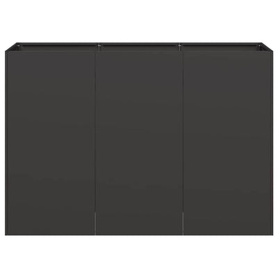 Kukkalaatikko musta 120x40x80 cm kylmävalssattu teräs
