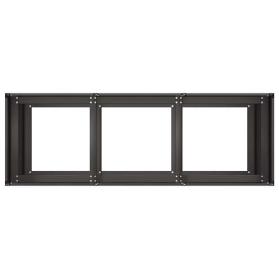 Kukkalaatikko musta 120x40x80 cm kylmävalssattu teräs