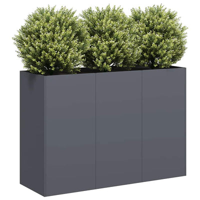 Kukkalaatikko antrasiitti 120x40x80 cm kylmävalssattu teräs