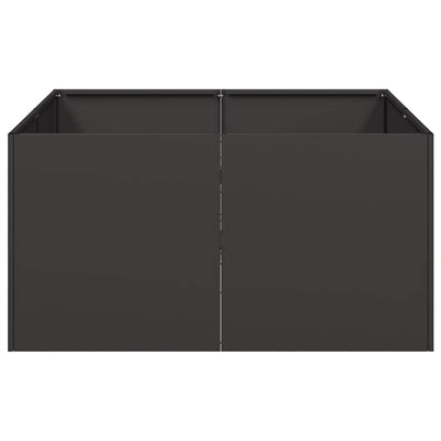 Kukkalaatikko musta 80x80x40 cm kylmävalssattu teräs