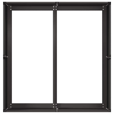 Kukkalaatikko musta 80x80x40 cm kylmävalssattu teräs