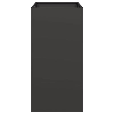 Kukkalaatikko musta 40x80x80 cm teräs