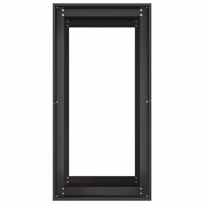 Kukkalaatikko musta 40x80x80 cm teräs