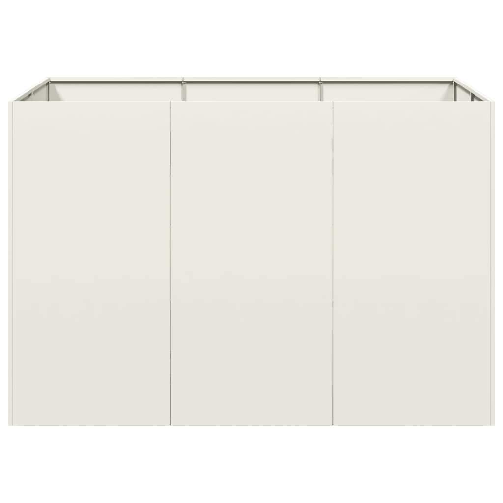 Valkoinen kukkalaatikko Mendu 120x80x80cm (teräs)