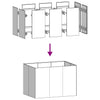 Kukkalaatikko 120x80x80 cm galvanoitu teräs