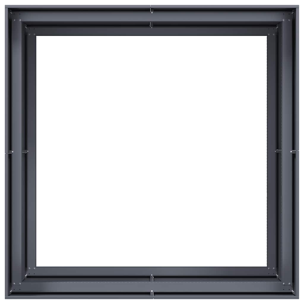 Antrasiitti kukkalaatikko Mendu 100x100x80cm (teräs)