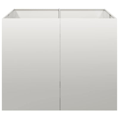 Kukkalaatikko 100x100x80 cm ruostumaton teräs