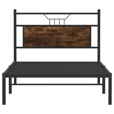 Sängynrunko ilman patjaa savutammi 100x200 cm tekninen puu