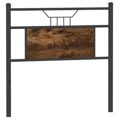 Sängynpääty savutammi 80 cm tekninen puu ja teräs