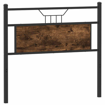 Sängynpääty savutammi 107 cm tekninen puu ja teräs