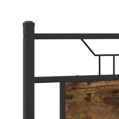 Sängynpääty savutammi 137 cm tekninen puu ja teräs