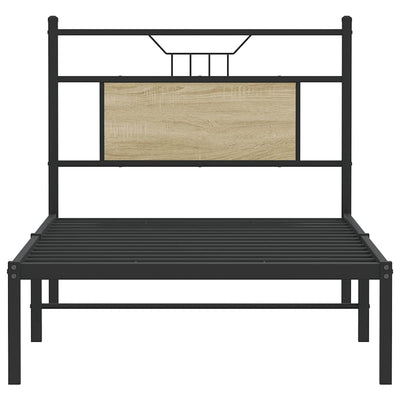 Sonoma-tammi sängynrunko ilman patjaa Trufasu 80x200cm (puinen)