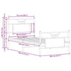 Sonoma-tammi sängynrunko ilman patjaa Trufasu 75x190cm (puinen)