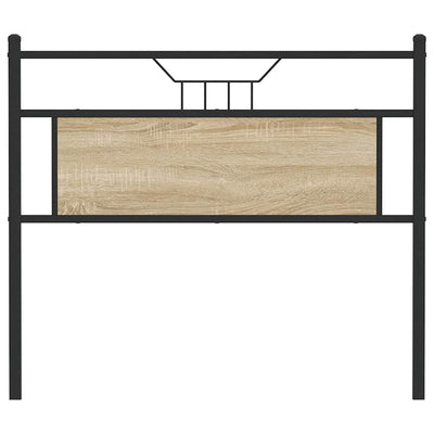 Sängynpääty Sonoma-tammi 107 cm tekninen puu ja teräs