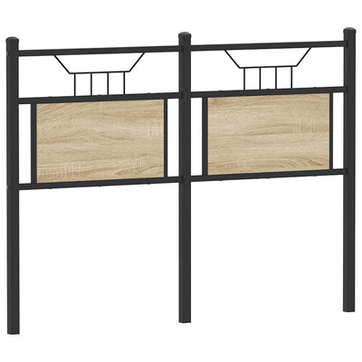 Sängynpääty Sonoma-tammi 120 cm tekninen puu ja teräs