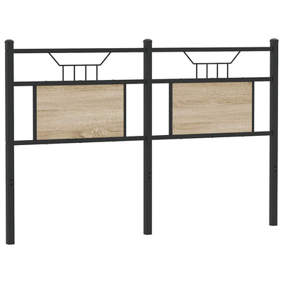 Sängynpääty Sonoma-tammi 137 cm tekninen puu ja teräs
