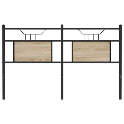 Sängynpääty Sonoma-tammi 137 cm tekninen puu ja teräs