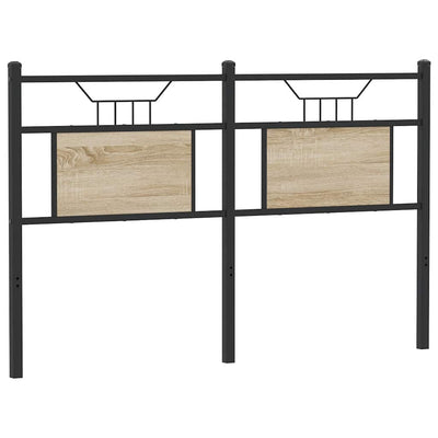 Sängynpääty Sonoma-tammi 137 cm tekninen puu ja teräs