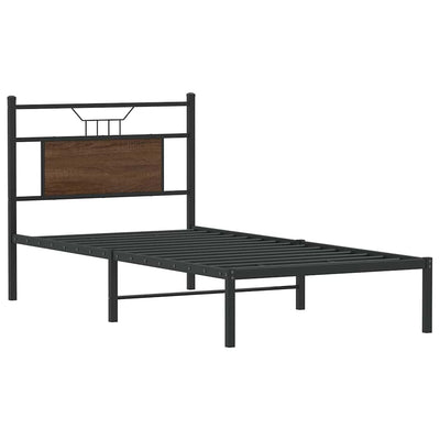 Sängynrunko ilman patjaa ruskea tammi 80x200 cm tekninen puu