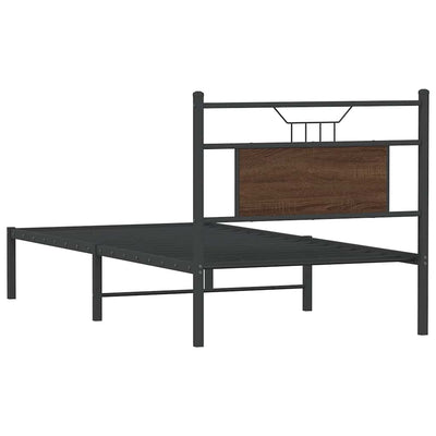 Sängynrunko ilman patjaa ruskea tammi 80x200 cm tekninen puu