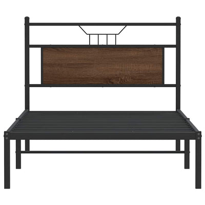 Ruskea tammi sängynrunko ilman patjaa Trufasu 100x200cm (puinen)