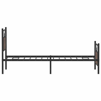 Sängynrunko ilman patjaa ruskea tammi 75x190 cm tekninen puu