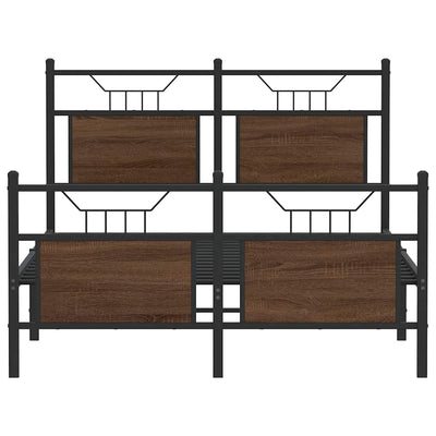 Ruskea tammi sängynrunko ilman patjaa Trufasu 120x200cm (puinen)