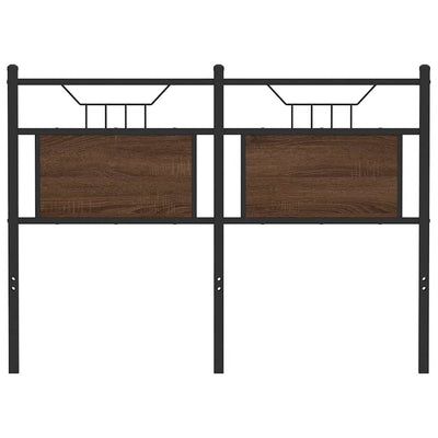 Ruskea sängynpääty Vlasta 120cm (tammi, puinen ja teräs)