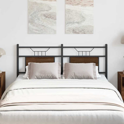 Ruskea sängynpääty Vlasta 137cm (puinen ja teräs)