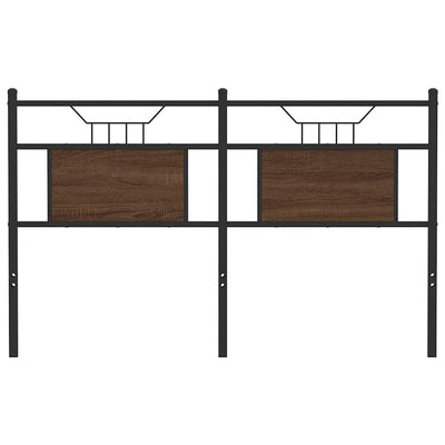 Ruskea sängynpääty Vlasta 150cm (tammi, puinen ja teräs)