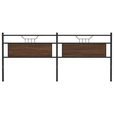 Ruskea sängynpääty Vlasta 193cm (puinen ja teräs)