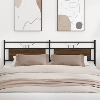 Ruskea sängynpääty Vlasta 193cm (puinen ja teräs)