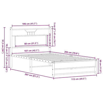 Savutammi sängynrunko ilman patjaa Trufasu 107x203cm (puinen)
