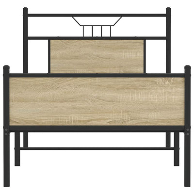 Sängynrunko ilman patjaa Sonoma-tammi 75x190 cm tekninen puu