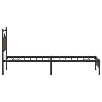 Sängynrunko ilman patjaa ruskea tammi 107x203 cm tekninen puu