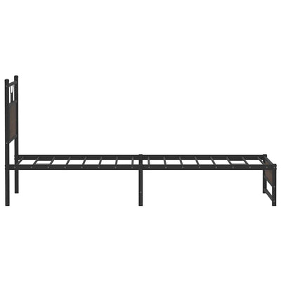 Sängynrunko ilman patjaa ruskea tammi 90x200 cm tekninen puu
