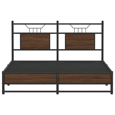 Ruskea tammi sängynrunko ilman patjaa Trufasu 140x200cm (puinen)