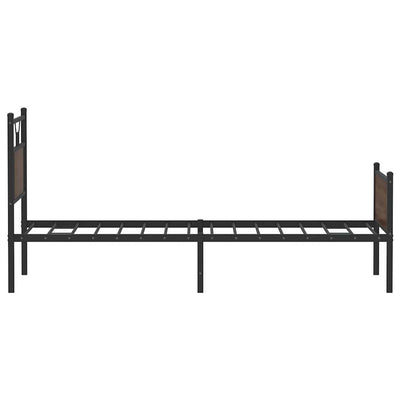 Sängynrunko ilman patjaa ruskea tammi 90x200 cm tekninen puu
