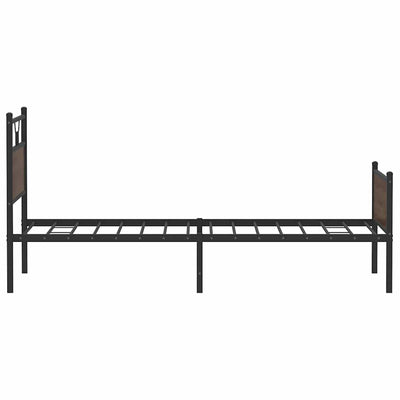 Sängynrunko ilman patjaa ruskea tammi 100x200 cm tekninen puu