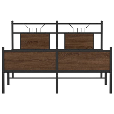 Ruskea tammi sängynrunko ilman patjaa Trufasu 140x200cm (puinen)