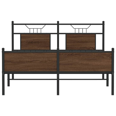 Ruskea tammi sängynrunko ilman patjaa Trufasu 150x200cm (puinen)