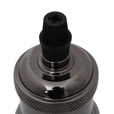 Kiiltävä musta lampun pidikkeet Rusetu (2 kpl e27)