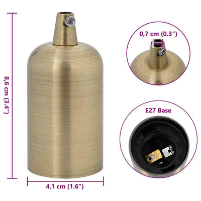 Pronssi lampuntelineet Rusetu E27 (2 kpl)