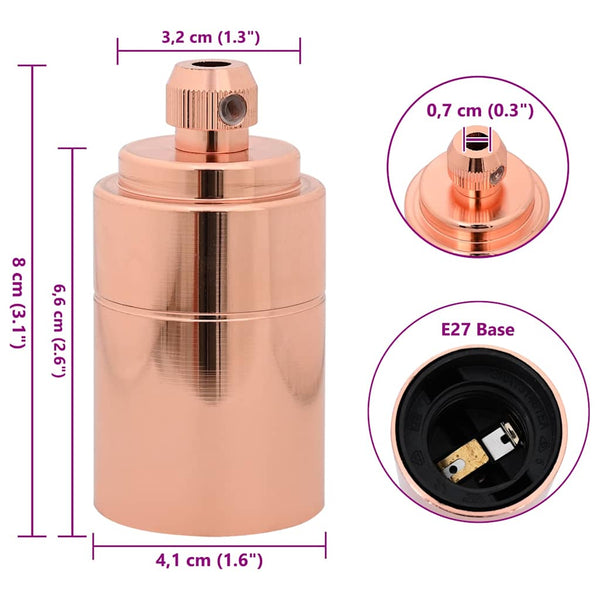 Lampuntelineet 2 kpl Rose Gold E27